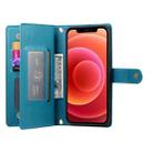 For iPhone 12 / 12 Pro Nine Card-slot Zipper Wallet Bag Leather Phone Case(Blue) - 3