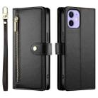 For iPhone 12 mini Nine Card-slot Zipper Wallet Bag Leather Phone Case(Black) - 2