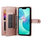 For iPhone SE 4 2024 Nine Card-slot Zipper Wallet Bag Leather Phone Case(Pink) - 3