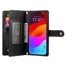For iPhone 17 Pro Max Nine Card-slot Zipper Wallet Bag Leather Phone Case(Black) - 3