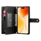 For iPhone 17 Nine Card-slot Zipper Wallet Bag Leather Phone Case(Black) - 3