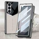 For Samsung Galaxy Z Fold6 GKK Integrated Plating Leather Knight Full Coverage Phone Case(Grey) - 3