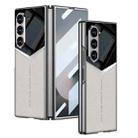 For Samsung Galaxy Z Fold6 GKK Integrated Plating Leather Knight Full Coverage Phone Case(Titanium Grey) - 1