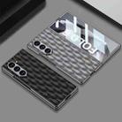 For Samsung Galaxy Z Fold6 GKK Integrated Plating Leather Rhombus Texture Full Coverage Phone Case(Grey) - 2