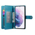 For Samsung Galaxy S21+ 5G Nine Card-slot Zipper Wallet Bag Leather Phone Case(Blue) - 3