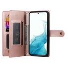 For Samsung Galaxy S22 5G Nine Card-slot Zipper Wallet Bag Leather Phone Case(Pink) - 3