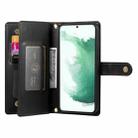 For Samsung Galaxy S22+ 5G Nine Card-slot Zipper Wallet Bag Leather Phone Case(Black) - 3