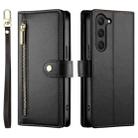 For Samsung Galaxy S23 5G Nine Card-slot Zipper Wallet Bag Leather Phone Case(Black) - 2