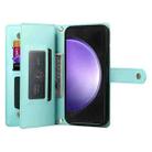 For Samsung Galaxy S23 FE 5G Nine Card-slot Zipper Wallet Bag Leather Phone Case(Mint Green) - 3