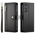 For Samsung Galaxy S23 FE 5G Nine Card-slot Zipper Wallet Bag Leather Phone Case(Black) - 2