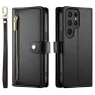 For Samsung Galaxy S23 Ultra 5G Nine Card-slot Zipper Wallet Bag Leather Phone Case(Black) - 2