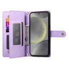 For Samsung Galaxy S24 5G Nine Card-slot Zipper Wallet Bag Leather Phone Case(Purple) - 3