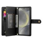 For Samsung Galaxy S24 5G Nine Card-slot Zipper Wallet Bag Leather Phone Case(Black) - 3