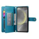 For Samsung Galaxy S24 5G Nine Card-slot Zipper Wallet Bag Leather Phone Case(Blue) - 3