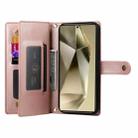 For Samsung Galaxy S24 Ultra 5G Nine Card-slot Zipper Wallet Bag Leather Phone Case(Pink) - 3