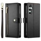 For Samsung Galaxy S24 FE 5G Nine Card-slot Zipper Wallet Bag Leather Phone Case(Black) - 2