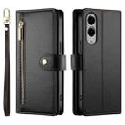 For Samsung Galaxy S25 Edge 5G Nine Card-slot Zipper Wallet Bag Leather Phone Case(Black) - 2