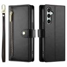For Samsung Galaxy S25 FE 5G Nine Card-slot Zipper Wallet Bag Leather Phone Case(Black) - 2