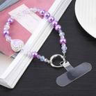 Mobile Phone Anti-lost Big Love Short Bead Chain(Purple) - 1