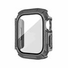 For Apple Watch Series 7 41mm PC Hybrid Tempered Glass Protector Armor Case(Grey) - 2