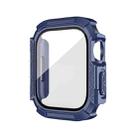 For Apple Watch Series 7 41mm PC Hybrid Tempered Glass Protector Armor Case(Midnight Blue) - 2