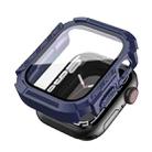 For Apple Watch Series 7 41mm PC Hybrid Tempered Glass Protector Armor Case(Midnight Blue) - 3