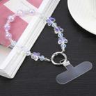 Mobile Phone Anti-lost Transparent Butterfly Short Bead Chain(Purple) - 1