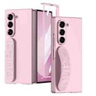 For Samsung Galaxy Z Fold6 GKK Integrated Silicone Wristband Phone Case(Pink) - 1