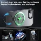 For iPhone 16e Double Ring MagSafe Magnetic Holder Phone Case(Matte Black) - 3