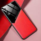 For Vivo Y17 All-inclusive Leather + Organic Glass Phone Case with Metal Iron Sheet(Red) - 1