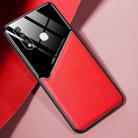 For Vivo Y19 All-inclusive Leather + Organic Glass Phone Case with Metal Iron Sheet(Red) - 1
