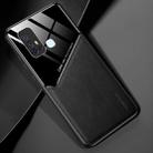 For Vivo Z6 All-inclusive Leather + Organic Glass Phone Case with Metal Iron Sheet(Black) - 1