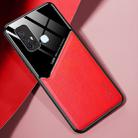 For Vivo Z6 All-inclusive Leather + Organic Glass Phone Case with Metal Iron Sheet(Red) - 1