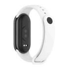 For Xiaomi Smart Band 9 / 8 MIJOBS Metal Buckle Solid Color Silicone Watch Band(White) - 3