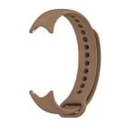 For Xiaomi Smart Band 9 / 8 MIJOBS Metal Buckle Solid Color Silicone Watch Band(Coffee Color) - 2