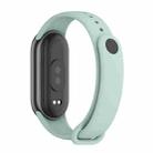 For Xiaomi Smart Band 9 / 8 MIJOBS Metal Buckle Solid Color Silicone Watch Band(Aqua) - 3