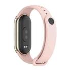 For Xiaomi Smart Band 9 / 8 MIJOBS Metal Buckle Solid Color Silicone Watch Band(Pink) - 3