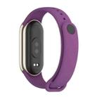 For Xiaomi Smart Band 9 / 8 MIJOBS Metal Buckle Solid Color Silicone Watch Band(Purple) - 3