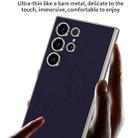 For Samsung Galaxy S23 Ultra 5G GKK Metal Paint Skin Feel Leather Full Coverage Phone Case(Black) - 3