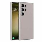 For Samsung Galaxy S23 Ultra 5G GKK Metal Paint Skin Feel Leather Full Coverage Phone Case(Titanium Grey) - 1