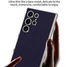 For Samsung Galaxy S23 Ultra 5G GKK Metal Paint Skin Feel Leather Full Coverage Phone Case(Titanium Grey) - 3