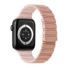 For Apple Watch SE 2023 44mm Two-color Magnetic Silicone Watch Band(Pink Rose Grey) - 1