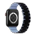 For Apple Watch Series 8 45mm Two-color Magnetic Silicone Watch Band(Obsidian Lime) - 1