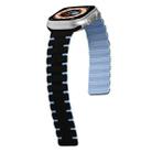 For Apple Watch Series 8 45mm Two-color Magnetic Silicone Watch Band(Obsidian Lime) - 2
