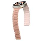 For Apple Watch SE 2022 40mm Two-color Magnetic Silicone Watch Band(Pink Rose Grey) - 2