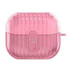 For Samsung Galaxy Buds3 Shell Look Earbuds Box Protective Case with Security Lock(Transparent Pink) - 2