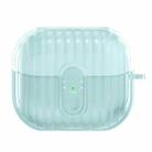 For Samsung Galaxy Buds3 Shell Look Earbuds Box Protective Case with Security Lock(Transparent Blue) - 2