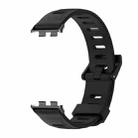 For Honor Band 9 MIJOBS Flat Hole Breathable TPU Watch Band(Black) - 2