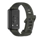 For Honor Band 9 MIJOBS Flat Hole Breathable TPU Watch Band(Khaki Green Black) - 3