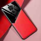 For Xiaomi Redmi 10X 4G All-inclusive Leather + Organic Glass Phone Case with Metal Iron Sheet(Red) - 1